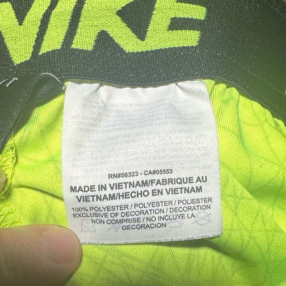 Nike Dri-FIT Neon Green Geometric Athletic Shorts Size Large - Picture 5 of 7